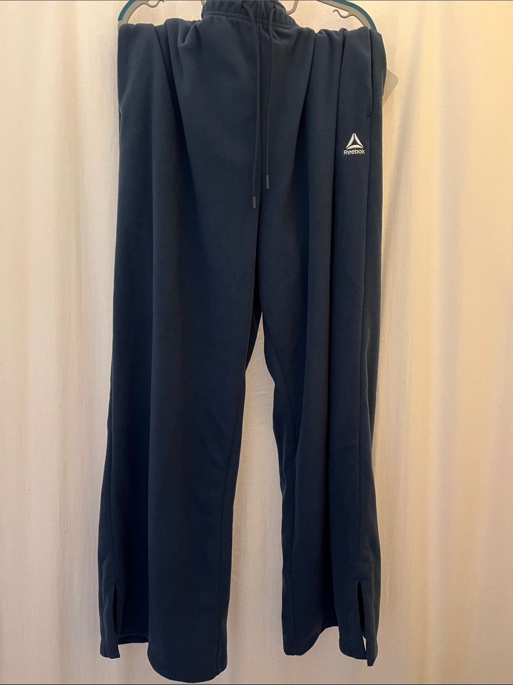 NWT Reebok Women’s XXXL Fleece Wide Leg Pant in Dark Denim